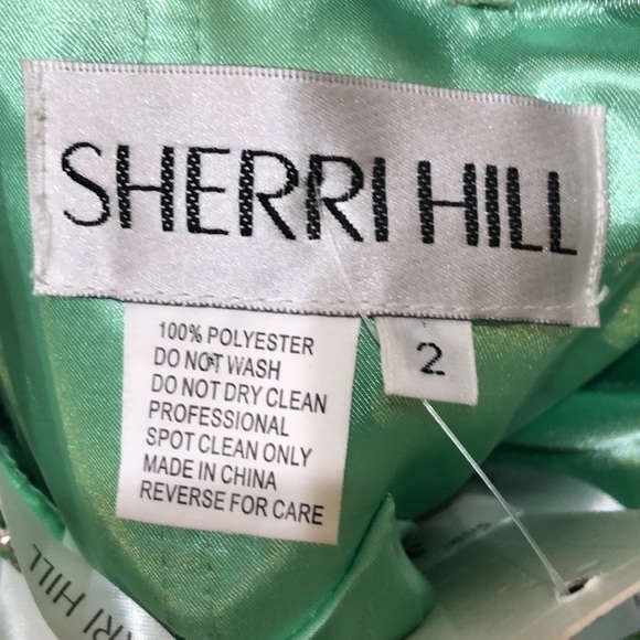 NWT Sherri Hill Prom Dress Size 2 Pastel Green Rhinestone Mini Style 3846 - Picture 6 of 9